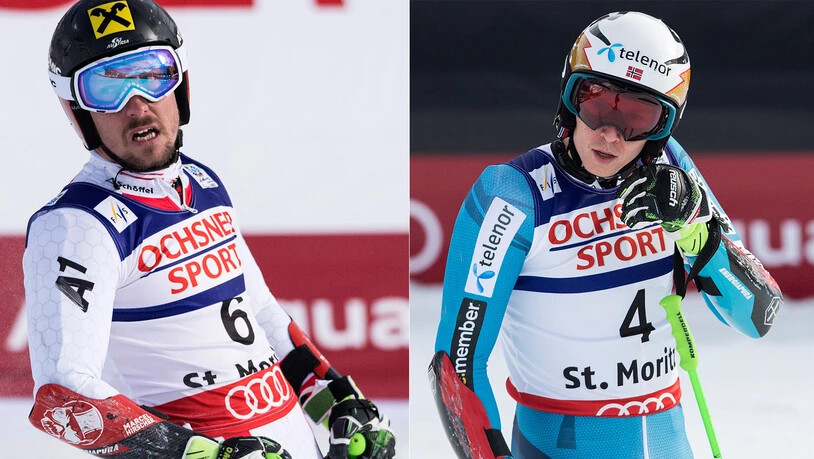 Marcel Hirscher (links) und Henrik Kristoffersen sind die grossen Slalom-Fahrer der Gegenwart. Bild Keystone