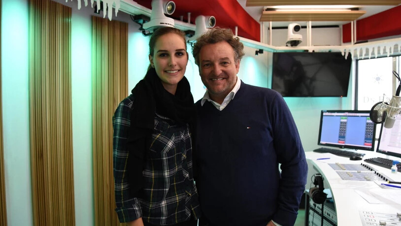 Marco Rima besuchte Adrienne Krättli im Radiostudio. Bild Lara Marty