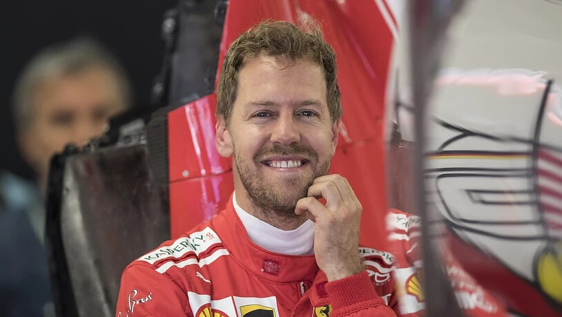 Sebastian Vettel hat nach seiner Tagesbestzeit gut lachen
