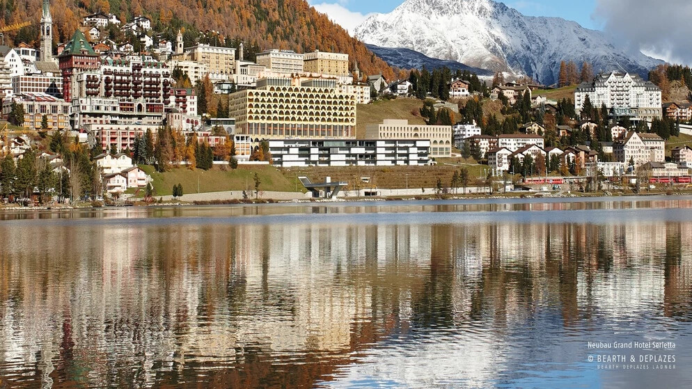 Grandhotel mit Klinik: Diese alte Visualisierung zeigt, wie St. Moritz aussehen könnte, wenn das Projekt realisiert wird.