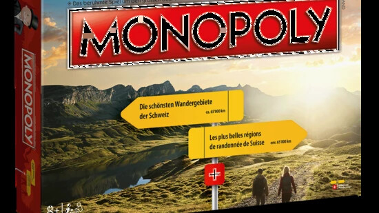 Monopoly einmal anders: Bei dieser Version sind viele Wanderwege der Schweiz vertreten.