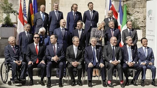 Gruppenfoto zum Abschluss des G7-Treffens in Bari
