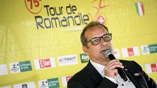Richard Chassot, der Direktor der Tour de Romandie, bei der Medienkonferenz am Dienstag in Lausanne