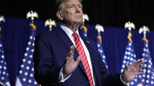 dpatopbilder - Donald Trump will erneut US-Präsident werden. Foto: Mike Stewart/AP/dpa