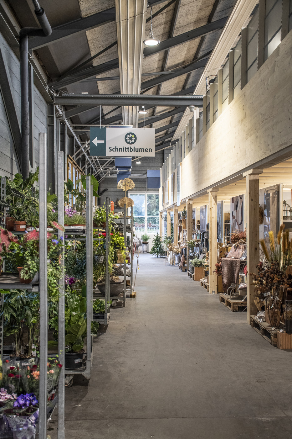 Auf rund 2000 Quadratmetern alles für die grüne Branche. Bild Riccarda Hartmann