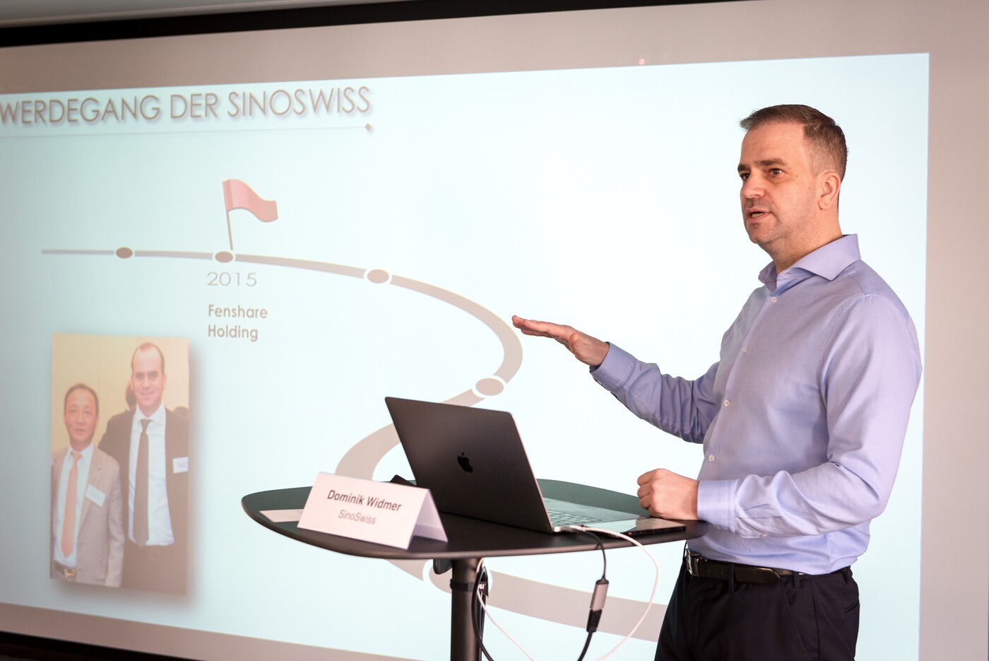 Prüft rechtliche Schritte: Dominik Widmer, Geschäftsführer Sinoswiss Holding will sich die Berichterstattung von «Linth24» nicht gefallen lassen.