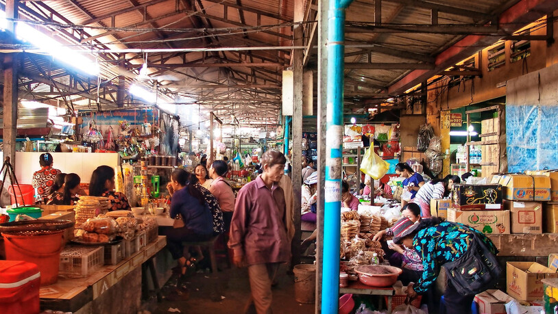 Im Markt von Kampot (Kambodscha) findet man wirklich alles. Me muess nur echli sueche.  