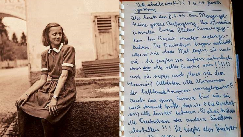 Paulina Müller hat in Andeer am Dorfbrunnen sitzend einmal alle Autos gezählt : «Öppa all halb Stund isch eis koh.» Die Jugendliche hielt ihre Eindrücke der Kriegsjahre in ihrem Tagebuch fest.