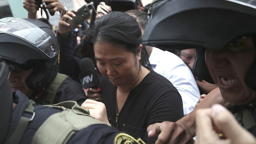 Die peruanische Oppositionsführerin Keiko Fujimori wird gegen Zahlung einer Kaution auf freien Fuss gesetzt. (Archivbild)