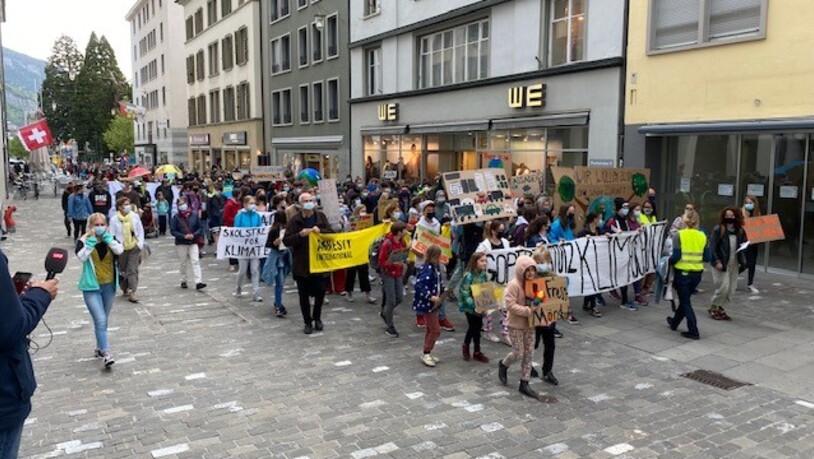 Beim Klimastreik am Freitag musste die Stadtpolizei Chur nicht eingreifen.