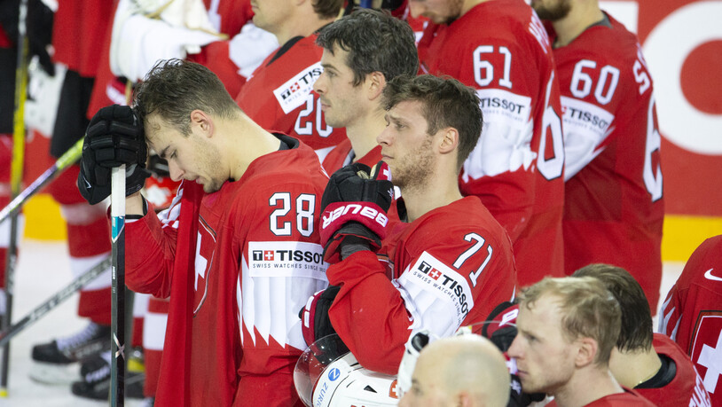 Hängende Köpfe bei den Schweizern. Die WM endet gegen Deutschland nach einer 2:0-Führung