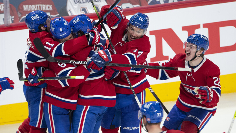 Grosser Jubel bei den Montreal Canadiens nach dem Einzug in die Playoff-Halbfinals