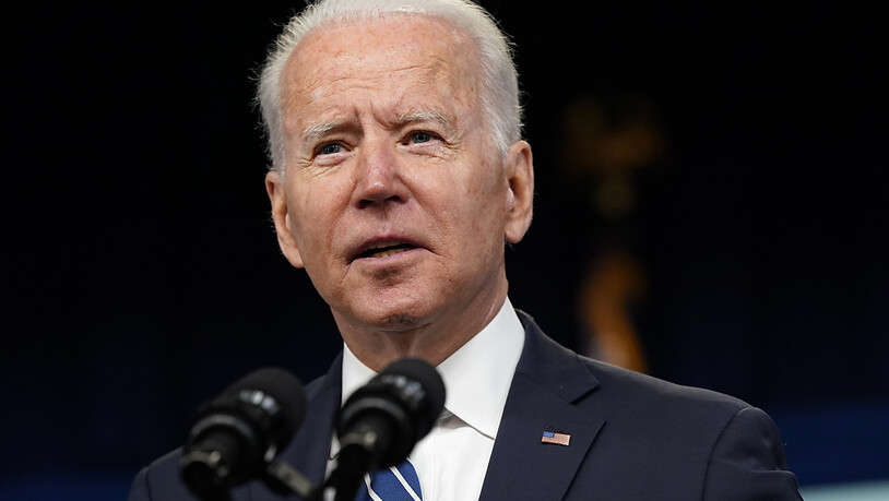 Der Präsident der USA Joe Biden spricht im South Court Auditorium des Weißen Hauses. Foto: Patrick Semansky/AP/dpa
