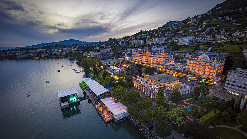 Die Seebühne am Genfersee in Montreux am Freitagabend.