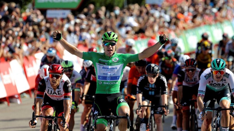 Lässt erneut das ganze Vuelta-Feld hinter sich: Fabio Jakobsen behauptet an seinem 25. Geburtstag das grüne Punktetrikot