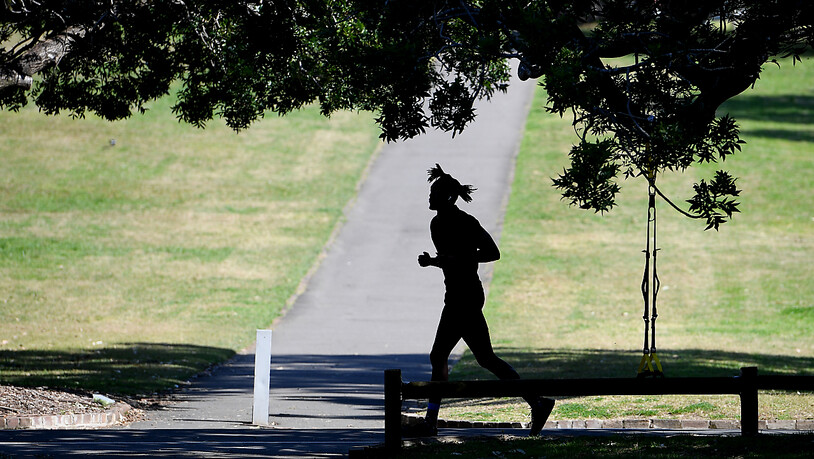 People are seen exercising outdoor at Parramatta park in Sydney, Friday, September 3, 2021. NSW LGAs of concern have had restrictions on outdoor exercise time limits eased as the current lockdown in Greater Sydney is extended until at least September 30…