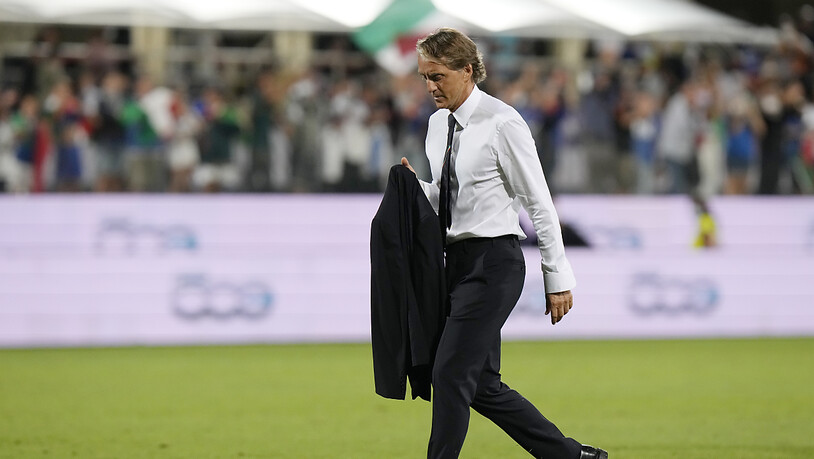 Enttäuschender Abend für Roberto Mancini: Sein Team kam gegen Bulgarien nicht über ein 1:1 hinaus und liegt jetzt gegenüber der Schweiz leicht im Hintertreffen