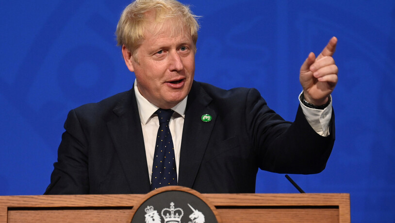 Boris Johnson, Premierminister von Großbritannien, spricht bei einer Pressekonferenz in der 10 Downing Street. Foto: Toby Melville/PA Wire/dpa