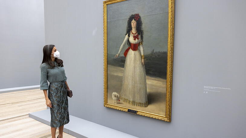 Königin Letizia von Spanien traf in der Fondation Beyeler in Riehen auf königliche Häupter der Vergangenheit, wie hier die 1795 von Goya porträtierte "Doña Maria del Pilar Teresa Cayetana de Silva Alvarez de Toledo, XIII duquesa de Alba".