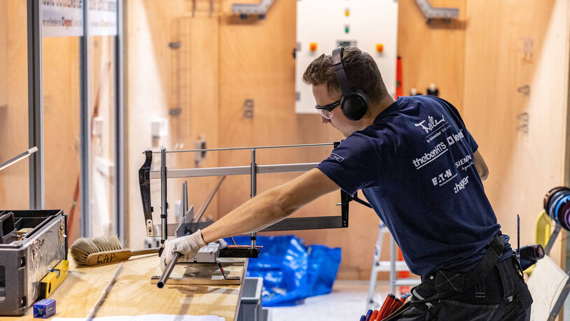Rückblick: Elektroinstallateur Yannick Flepp bei den Schweizer Meisterschaften «Swiss Skills 2020» in Oerlikon.
