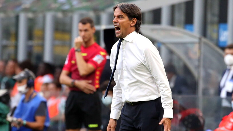 Inters Trainer Simone Inzaghi ärgert sich