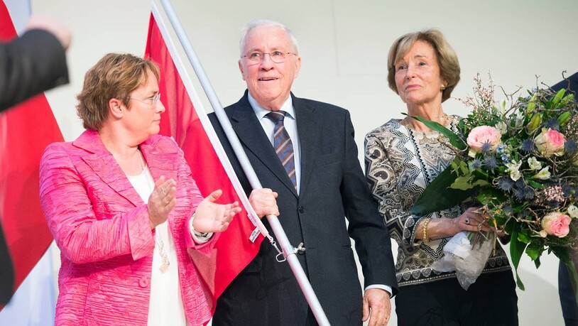 Magdalena Martullo-Blocher (links) mit ihren Eltern Christoph und Silvia Blocher bleiben in der Rangliste der reichsten Bündner ganz vorne.