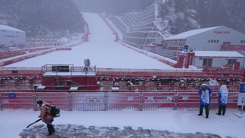 Aufgrund des starken Schneefalls konnte am Sonntag in Yanqing das zweite Abfahrtstraining der Frauen nicht stattfinden