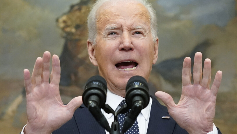 dpatopbilder - Die USA kündigen Sanktionen gegen Russland an. Joe Biden wird eine entsprechende Anordnung erlassen. Foto: Alex Brandon/AP/dpa