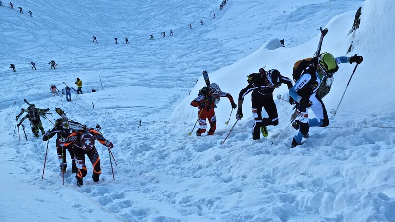 Solche Aufstiege wird es am Davos Skimo Festival zu absolvieren geben.