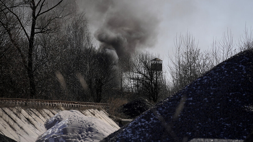Rauch von Granatenbeschuss steigt zwischen Bäumen auf. Foto: Vadim Ghirda/AP/dpa