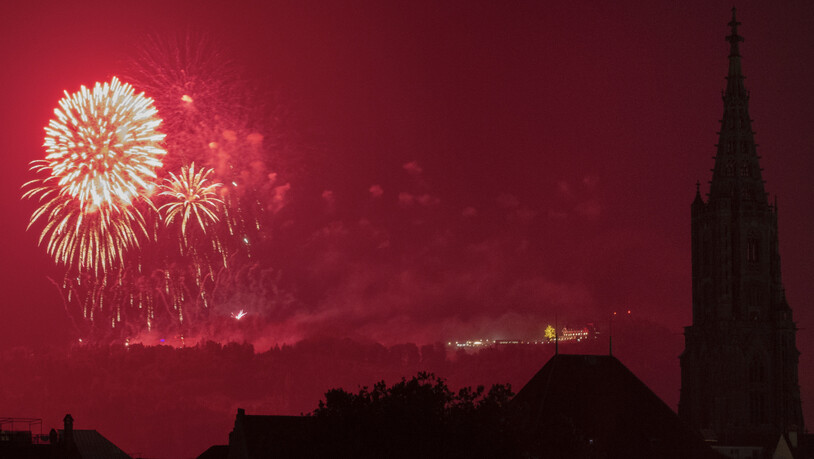 Dürfte 2022 ein rarer Anblick sein: Feuerwerk auf dem Gurten am 1. August 2019 in Bern. (Archivbild)