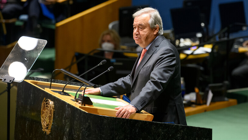 HANDOUT - UN-Generalsekretär António Guterres kritisiert die Energie-Unternehmen. Foto: Loey Felipe/UN Photo/XinHua/dpa - ACHTUNG: Nur zur redaktionellen Verwendung und nur mit vollständiger Nennung des vorstehenden Credits