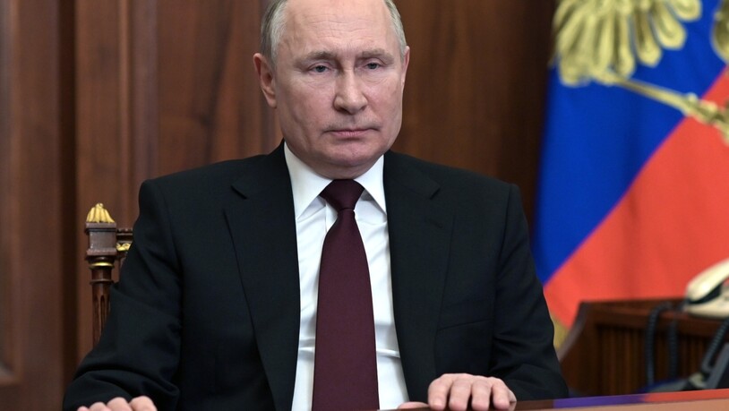 ARCHIV - Wladimir Putin, Präsident von Russland, spricht während einer Fernsehansprache. Foto: Aleksey Nikolskyi/Sputnik/dpa