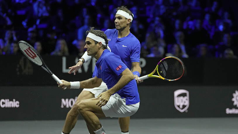 Vor den emotionalen Abschiedsszenen hatten Federer und Nadal noch einmal ihren Beitrag zu einem attraktiven Doppel geleistet