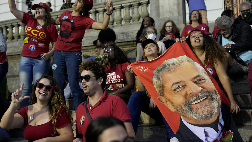 Anhänger von Luiz Inácio Lula da Silva in Sao Paulo. Foto: Matias Delacroix/AP/dpa