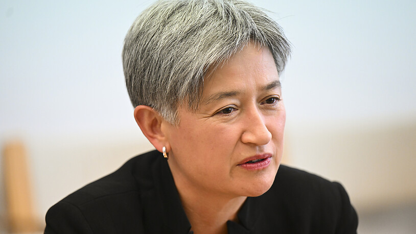 Australian Foreign Minister Penny Wong speaks to Indias External Affairs Minister Dr. S. Jaishankar during a bilateral meeting at Parliament House in Canberra, Monday, October 10, 2022. (AAP Image/Lukas Coch) NO ARCHIVING