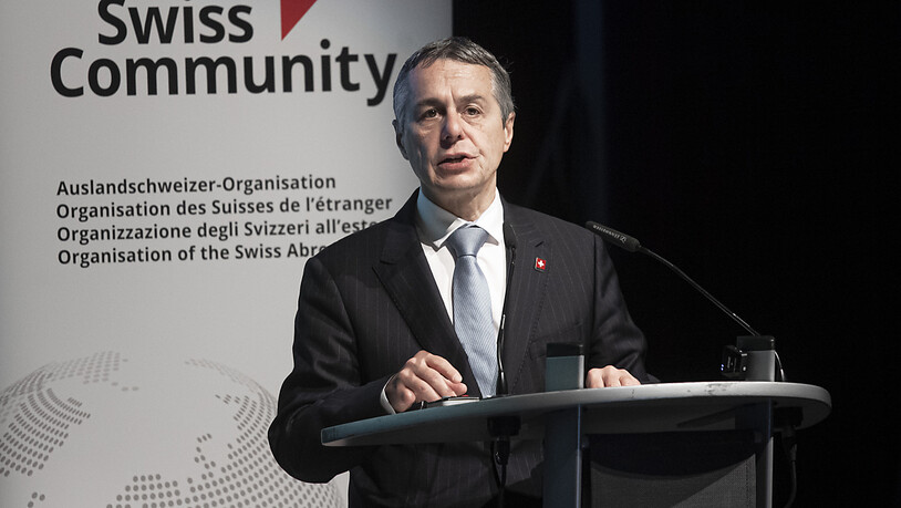 Bundespräsident Ignazio Cassis hatte die Lancierung einer neuen App am Kongress der Auslandschweizerinnen und -schweizer Mitte August 2022 angekündigt. (Archivbild)