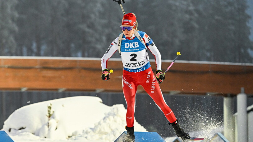 Starker Start: Elisa Gasparin überzeugt im Einzel von Kontiolahti mit Platz 14.