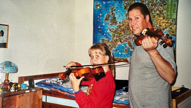 Gemeinsam: Ich brachte meinem Vater das Geigenspiel bei.