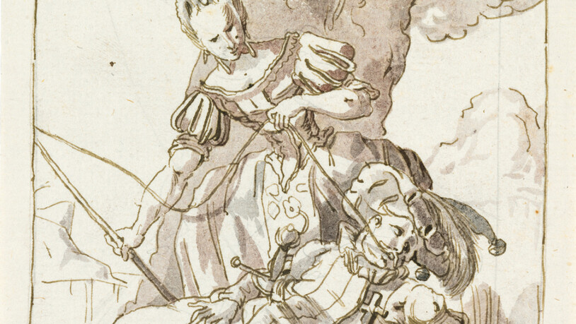 Das Bild "Narr an der Angel einer Metze", das Johann Heinrich Füssli zwischen 1757 und 1759 gezeichnet hat ist ein Beispiel für die Macht, die der Künstler den Frauen zugesprochen hat.