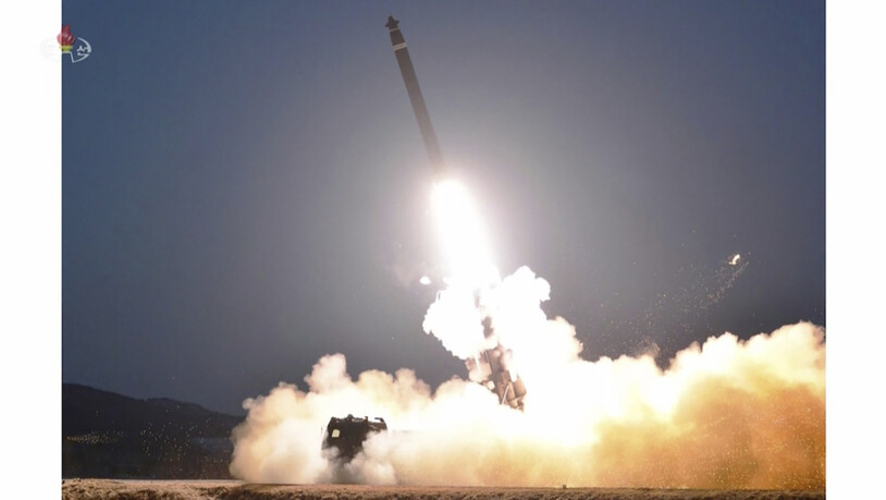 SCREENSHOT - Bereits im Februar machte Nordkorea Tests mit ballistischen Raketen. Foto: Uncredited/KRT/AP/dpa