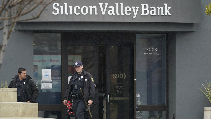 Am Hauptsitz der Silicon Valley Bank in Santa Clara im US-Bundesstaat Kalifornien.
