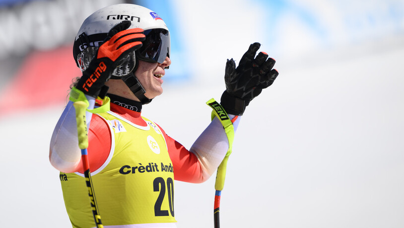 Unzufrieden: Weltmeisterin Jasmine Flury ist im Ziel von Andorra enttäuscht.