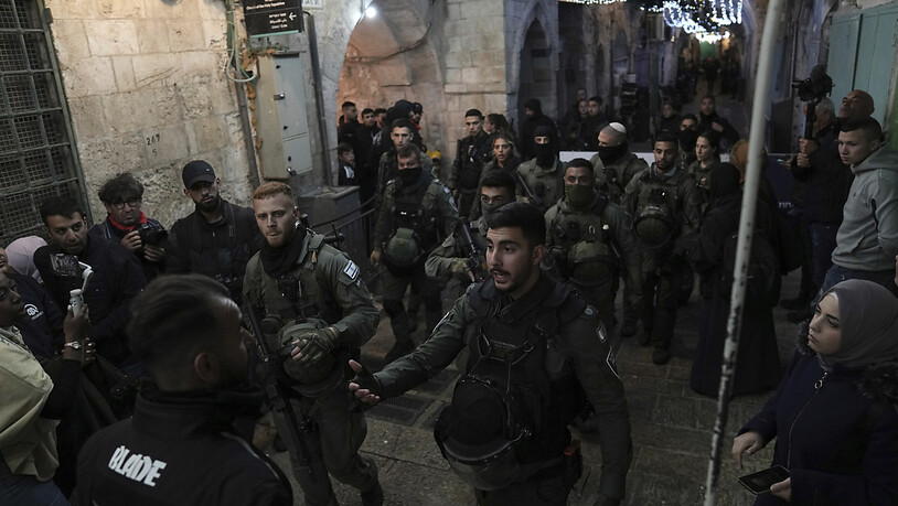 Israelische Polizei in der Altstadt von Jerusalem. Foto: Mahmoud Illean/AP