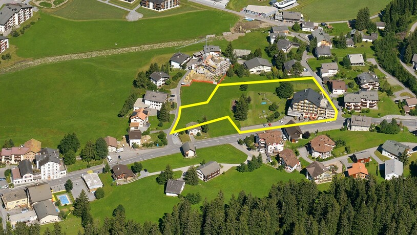 Zonenplan: Auf dem gelb-markierten Areal soll in Churwalden das neue Resort entstehen. 