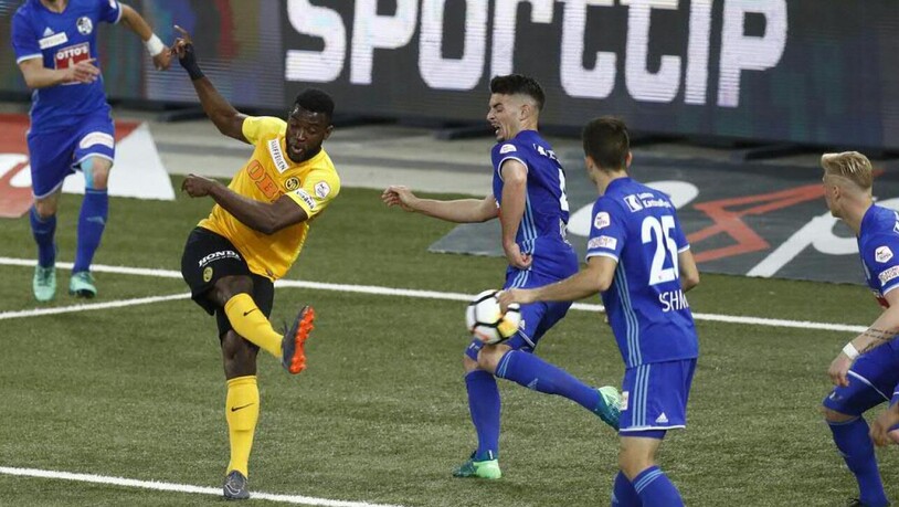 Jean-Pierre Nsame erzielt am 28. April 2018 das Tor gegen Luzern, das den Young Boys den zwölften Meistertitel einbringt