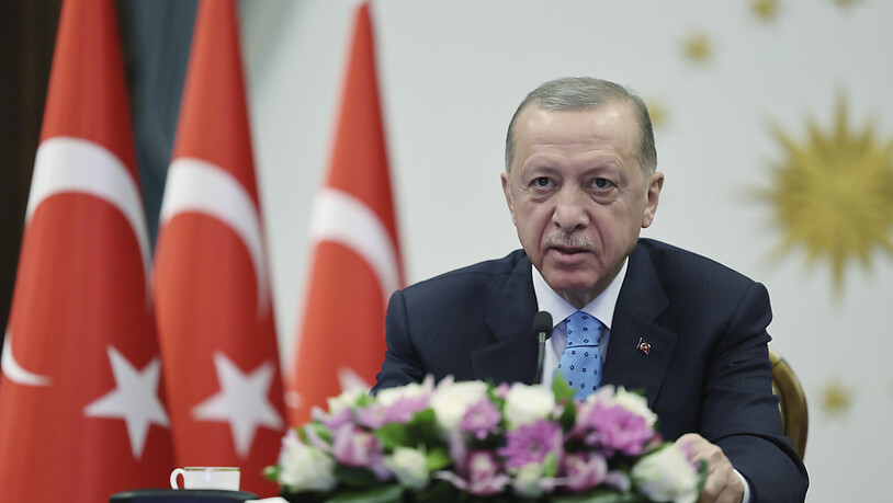 HANDOUT - Der türkische Präsident Recep Tayyip Erdogan. (Archivbild) Foto: -/Turkish Presidency/AP/dpa - ACHTUNG: Nur zur redaktionellen Verwendung im Zusammenhang mit der aktuellen Berichterstattung und nur mit vollständiger Nennung des vorstehenden…