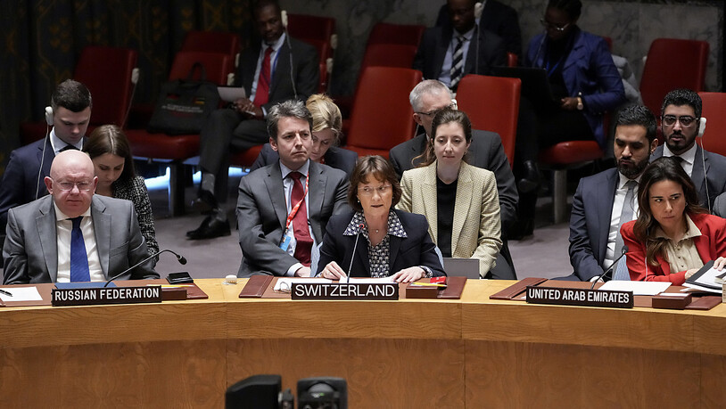 Die Schweizer Uno-Botschafterin Pascale Baeriswyl an einer Sitzung des Uno-Sicherheitsrats im Februar dieses Jahres.