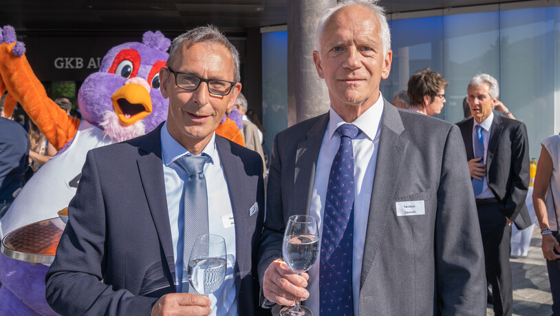 BVS-Präsident Thomas Gilardi mit Graubündens Standespräsident Tarzisius Caviezel.