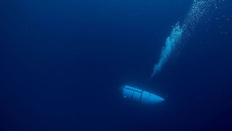HANDOUT - Dieses undatierte von OceanGate zur Verfügung gestellte Foto zeigt zeigt das Tauchboot «Titan». Foto: Oceangate/ZUMA Press Wire Service/dpa - ACHTUNG: Nur zur redaktionellen Verwendung im Zusammenhang mit der aktuellen Berichterstattung und nur…